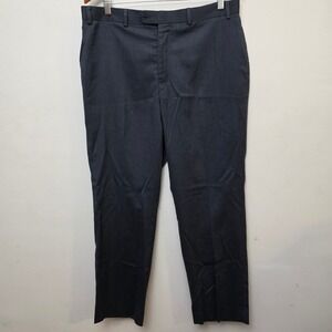 Michael Kors Dress Pants Mens 36x30 Charcoal Flat Front Classic Professional